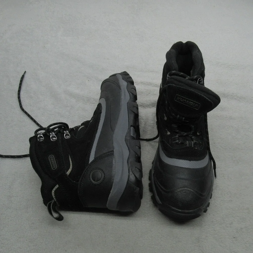 Khombu Men 8 Flume Snow Boots Black Waterproof Winter Hiking Performance Outdoor